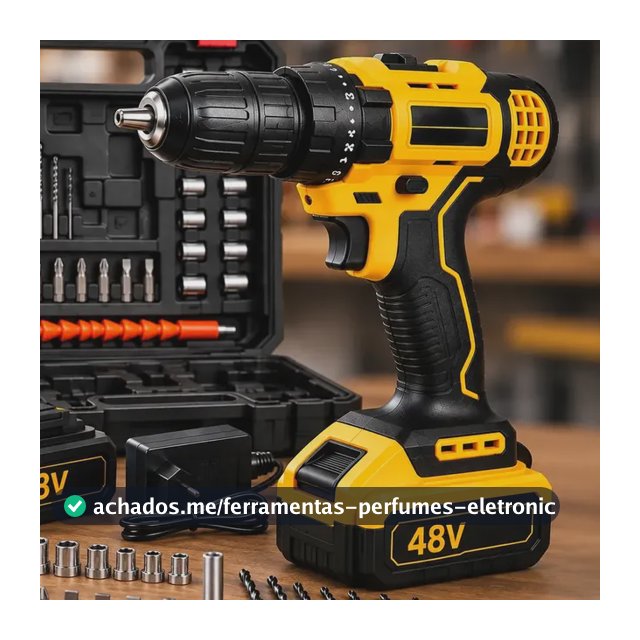 Parafusadeira e Furadeira de Impacto Hardline Sem Fio 48V Com 2 Baterias e Maleta
