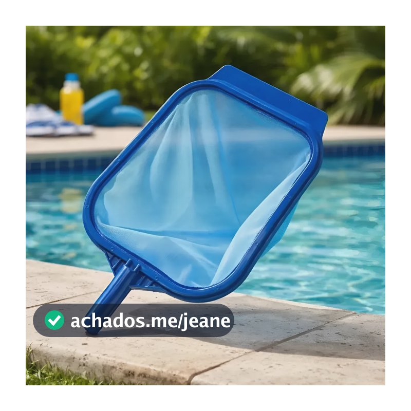 Peneira Para Piscina Rede Plástica Grande Cata Folha Spa