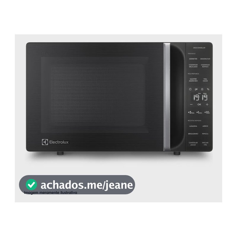 Micro-ondas Electrolux 23L Preto Efficient com Descongelamento Assistido (ME23P