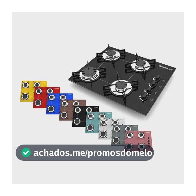 Fogão Cooktop Chamalux 4 Bocas Ultra Chama Trempe De Chapa