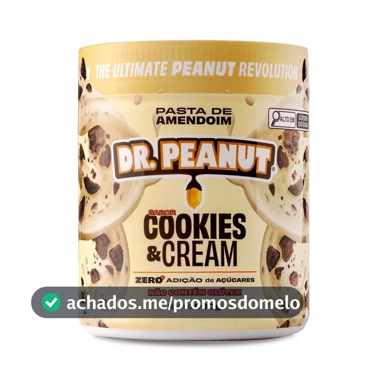 Suplemento em pasta Dr. Peanut Melhor Pasta de Amendoim amentoim cremosa sabor Cookies and cream x 600g