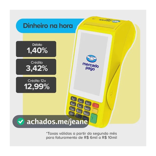 Maquininha De Cartão Pro 3 Mercado Pago Point Amarela Vivo 4g/Wifi/Nfc