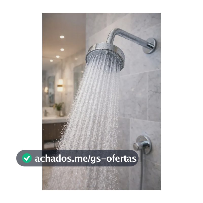 Duchas Popsy Chuveiro Cromado Chuveiro Cromado Inox redonda cor prateado polido