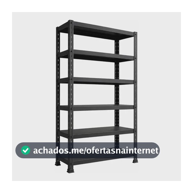 Estante De Aço 6 Prateleiras 198x90cm Multiuso Resistente Preto