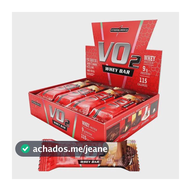 Suplemento en barra Integralmédica VO2 Proteína sabor coco 12 Unidades 30g