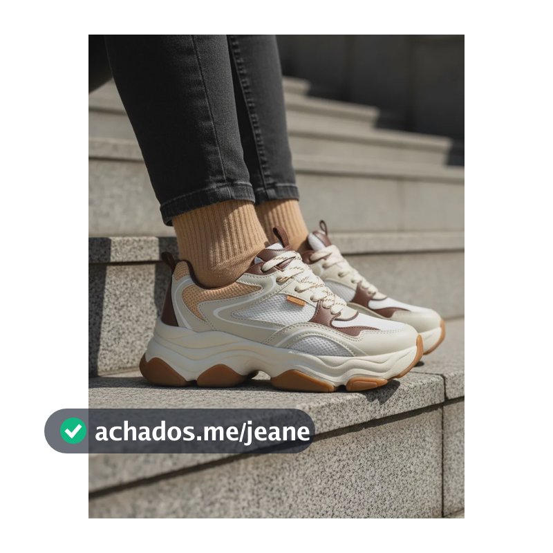 Tênis Feminino Chunky Robusto Alexa Anacapri Multicolorido Liso 36