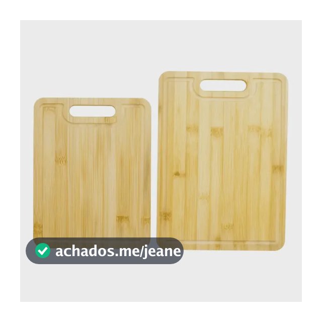Kit2 Tabua Corte Bambu Churrasco Cozinha Carne Legumes Fruta Bambu