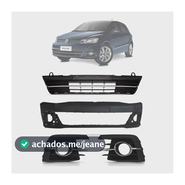 Kit Parachoque Completo Gol G7 2016 2017 2018  Preto