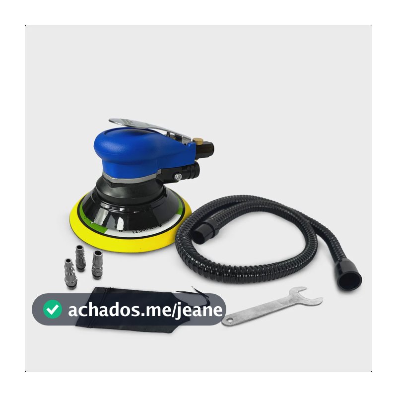 Lixadeira Pneumática Orbital Hookit Roquite 6 C/ Aspiração