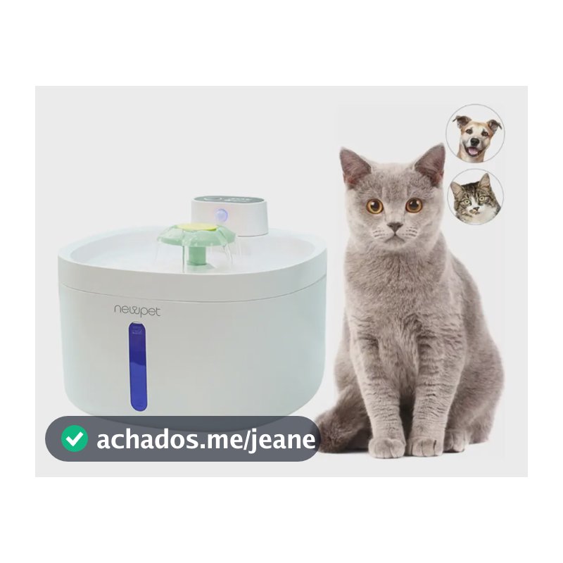 Bebedouro Automático New Pet para Gato e Cão 2.6L Sensor Sem Fio