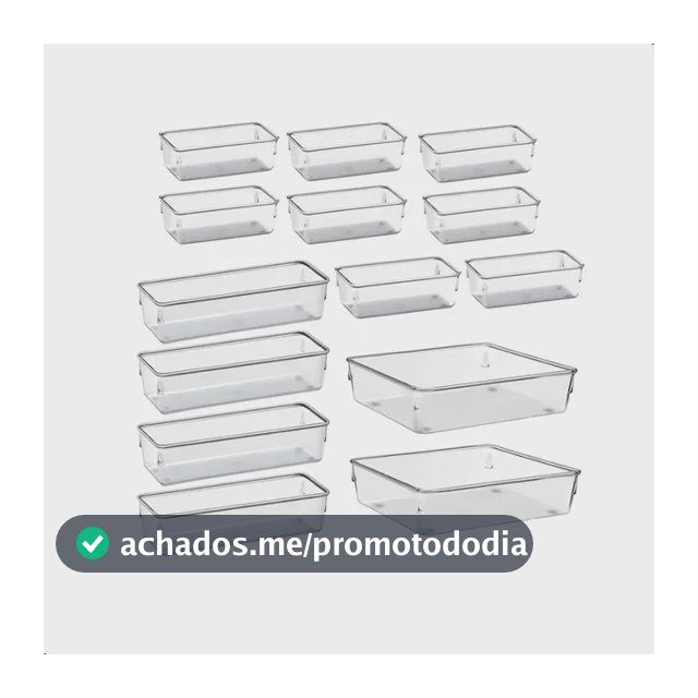 Kit Organizadores Com 14 Multiuso Gavetas Empilhavel