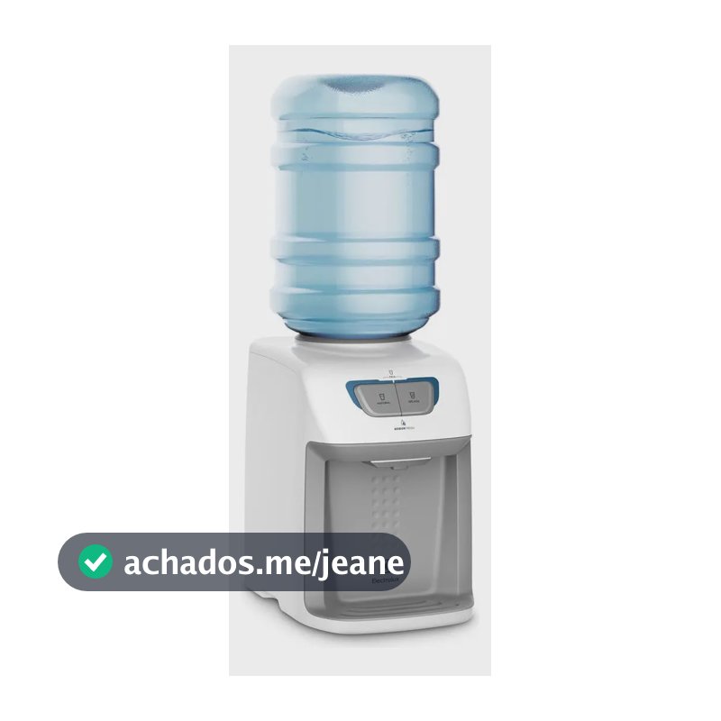 Bebedouro de Água Gelada Fria e Natural Elétrico Eletronico placa Electrolux para galão Bivolt Branco BE11B