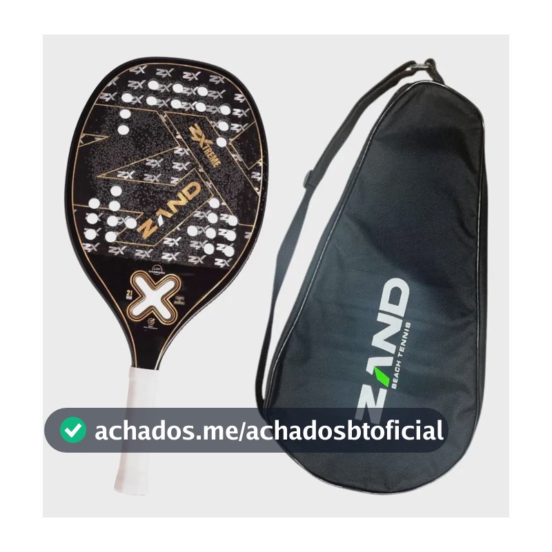 Raquete de Beach Tennis Zand Z Xtreme 12K Preta com Capa
