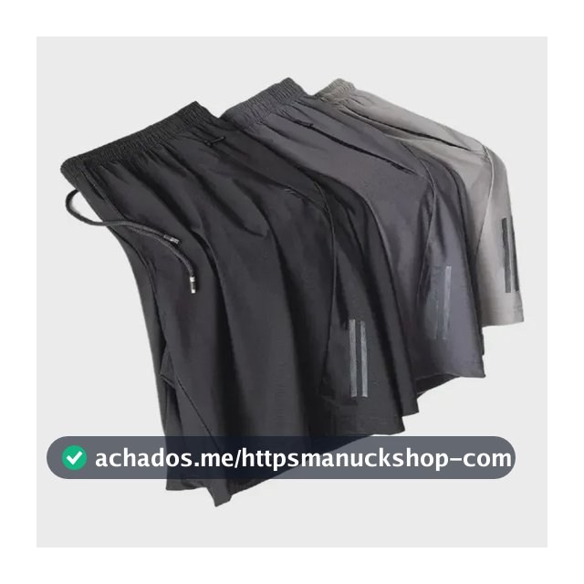 Kit 3 Bermuda Masculina Importada Seda  Secagem Rápida