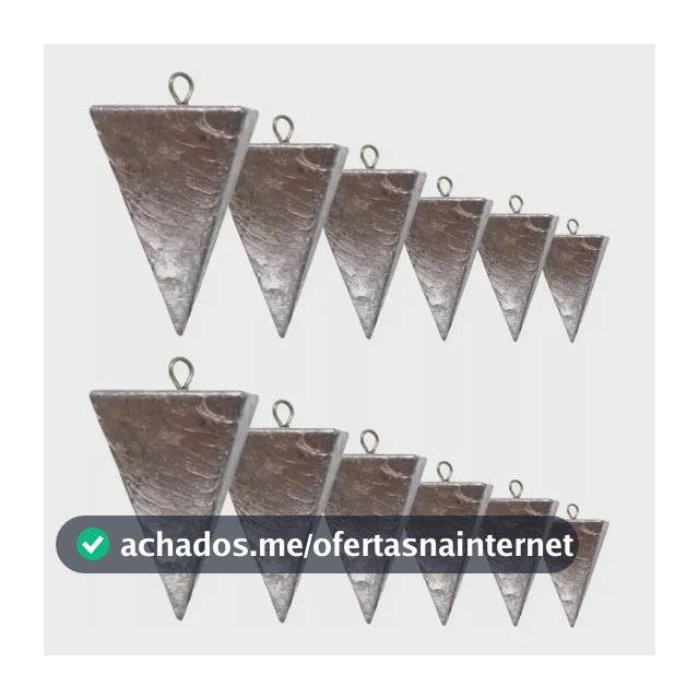 Chumbada Pirâmide Com Argola Pesca Mar 1kg - Escolha Medida