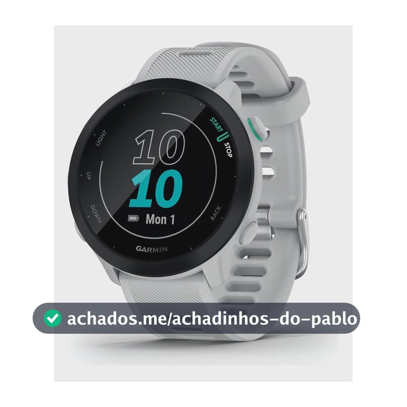 Smartwatch Garmin Forerunner 55, Tela Lcd Mip 1.04 , Caixa Polímero 42mm, Pulseira Silicone Preto