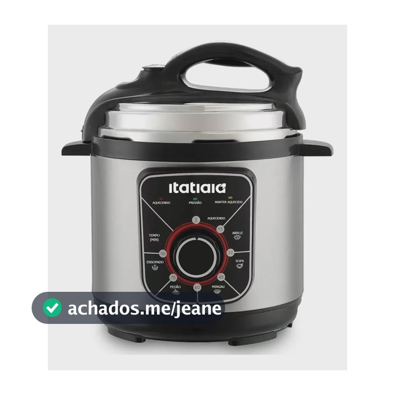 Panela De Pressão Elétrica Essencial Itatiaia 5l Inox Preto Inox 127v
