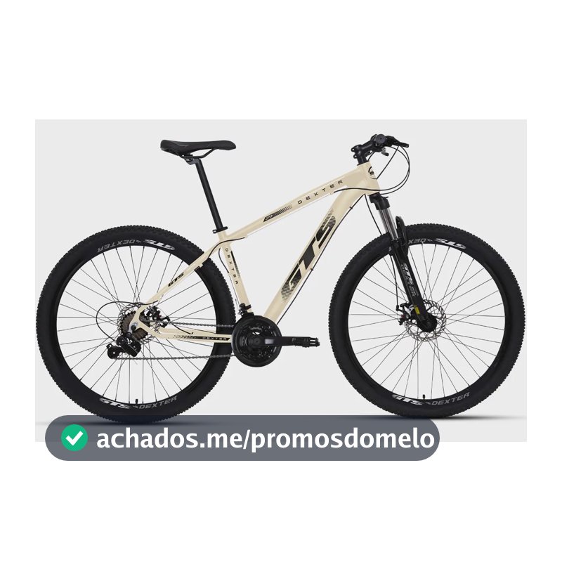 Bicicleta Gts Dexter 21v Aro 29 Shimano Freio Hidraulico Cor Bege Com Preto Tamanho Do Quadro 21