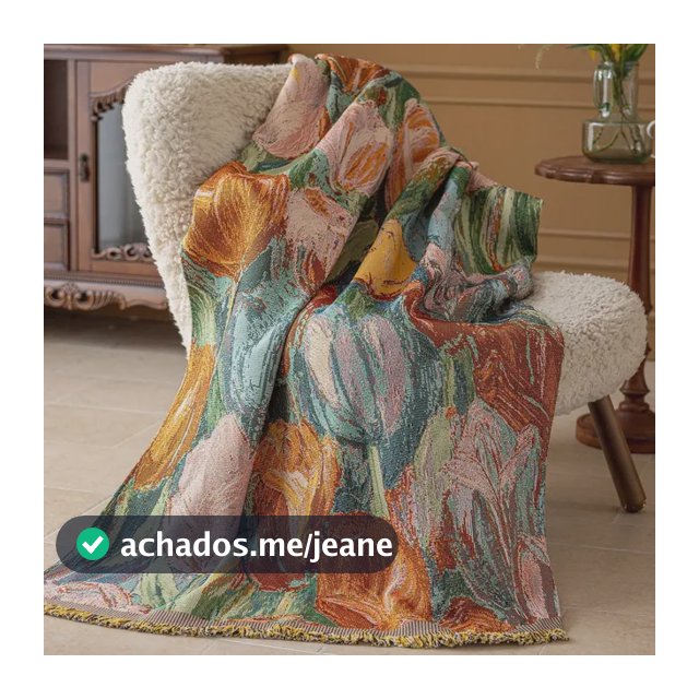 Manta Decorativa 180 X 130 Cm Laranja-escuro