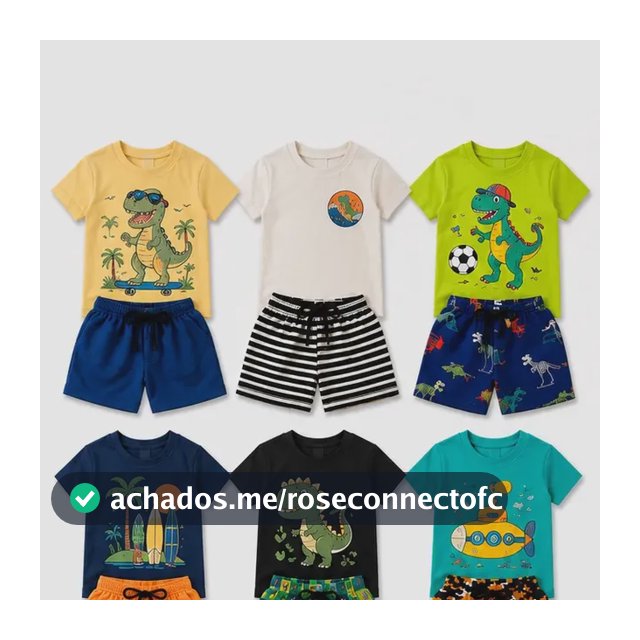 Kit 6 Peças De Roupa Infantil Menino Bebe Masculino Atacado