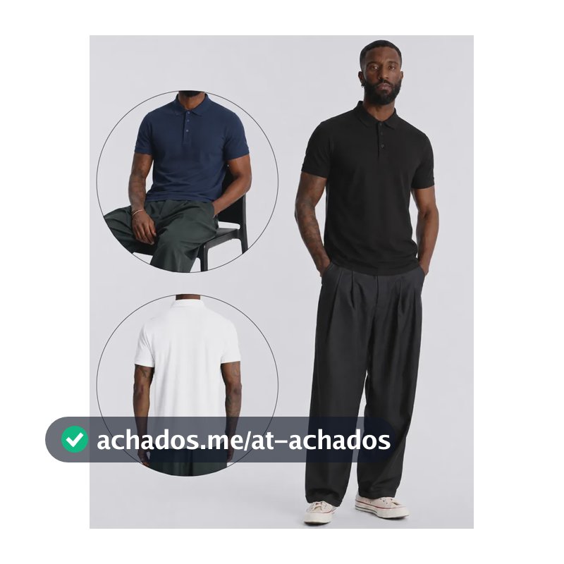 Kit 3 Camisa Masculina Malha Fria Polo Tech Manga Curta Variados M