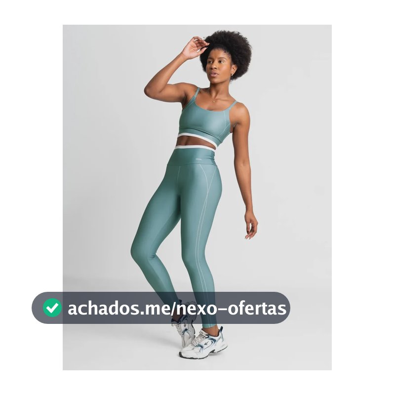 Kit Conjunto Ciclico  Calça Legging E Top  Academia Fitness Verde P