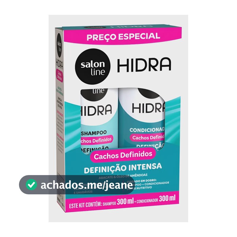 Kit Shampoo E Condicionador Hidra Abacate Salon Line 300ml