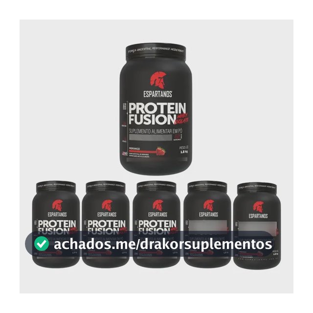 6x Protein Fusion Whey Isolate 900g - Kit Atacado Cx Fechada Morango
