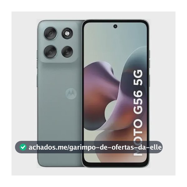 Smartphone Motorola Moto G56 5g - 256gb 8gb Ram+8gb Ram Boost, Camera 50mp Sony Lytia 600 Ultrarresistencia Militar e Ip68 + Ip69 - Cinza