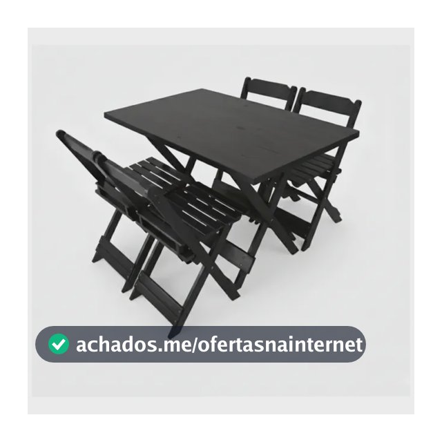 Jogo De Mesa Dobrável 120x70 4 Cadeiras Bar Restaurante