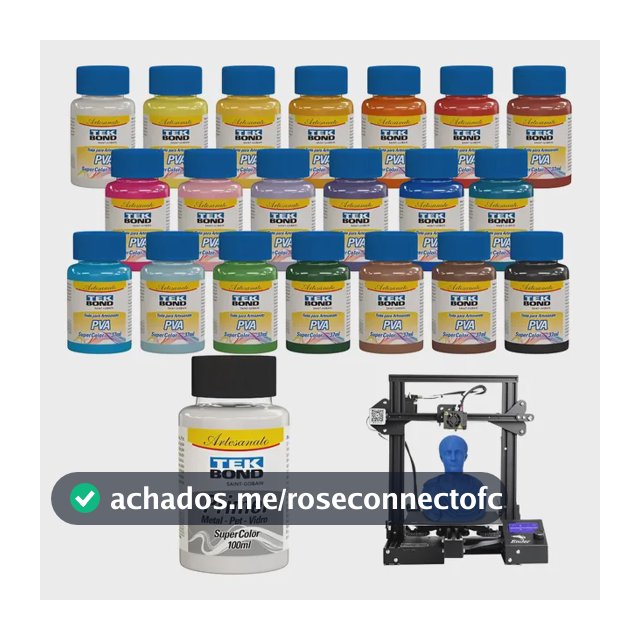 Tintas Pva Fosca Para Impressao 3d Pla Kit Com 20 + Primer  Diversas