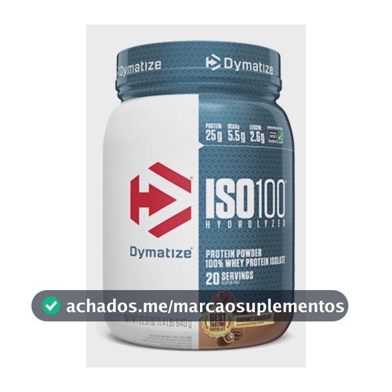 Whey protein Dymatize Iso 100 Hidrolyzed ISO-100 em pó sabor Chocolate gourmet x 650g