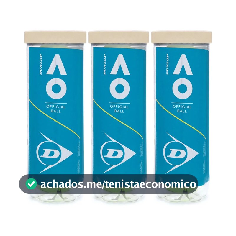 Bola De Tênis Dunlop Australian Open - Pack Com 3 Tubos