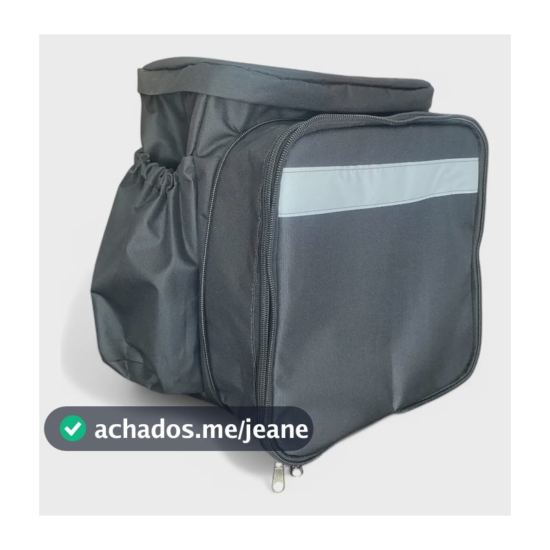 Bag Bolsão Térmico Laminado 80l Modelo Expansivo Entregas Preto