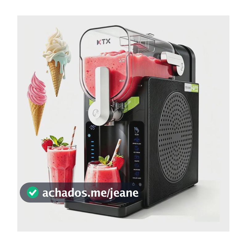 Ktx Máquina Bebidas Geladas De Slush Sorvetes Elétrica 2l Preto 127v 60hz