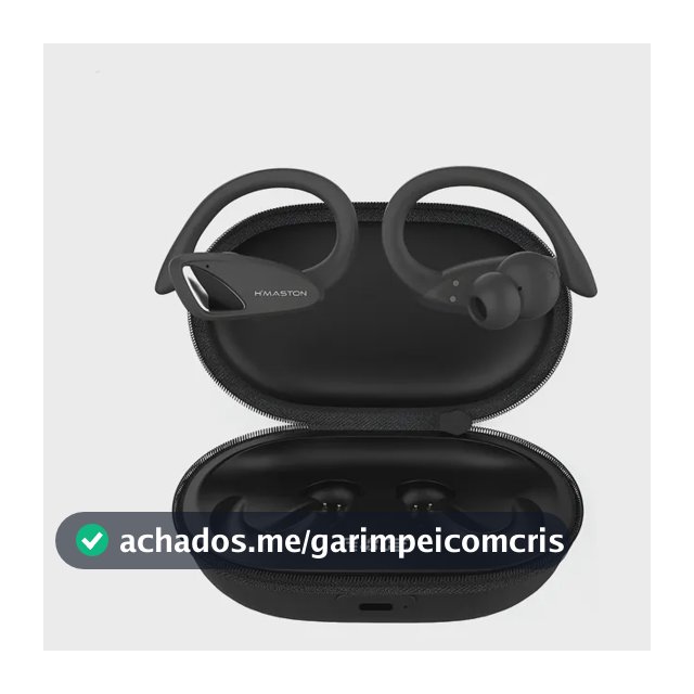 Fone De Ouvido Sem Fio Bluetooth Esportivo Gancho De Orelha Preto
