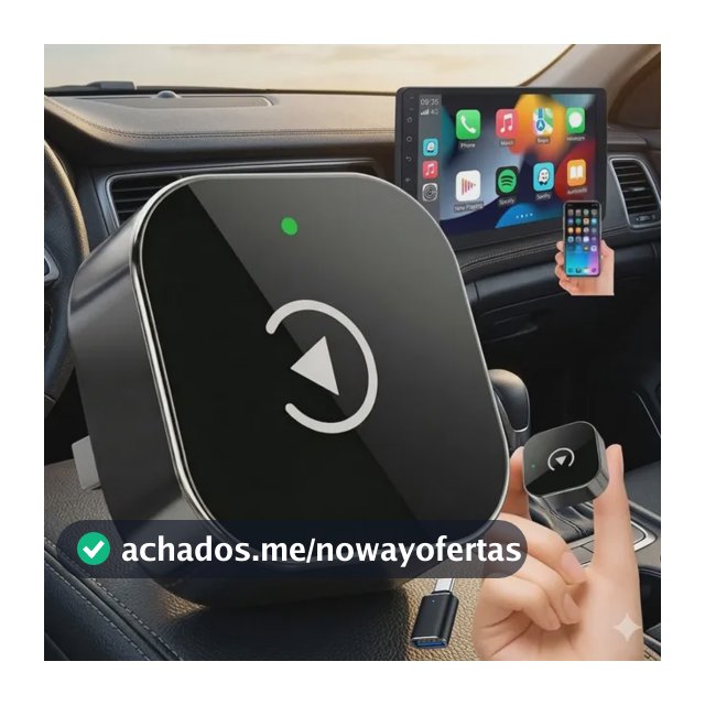 Carplay Adaptador Sem Fio Car Play Android Auto 2 Em 1 Usb