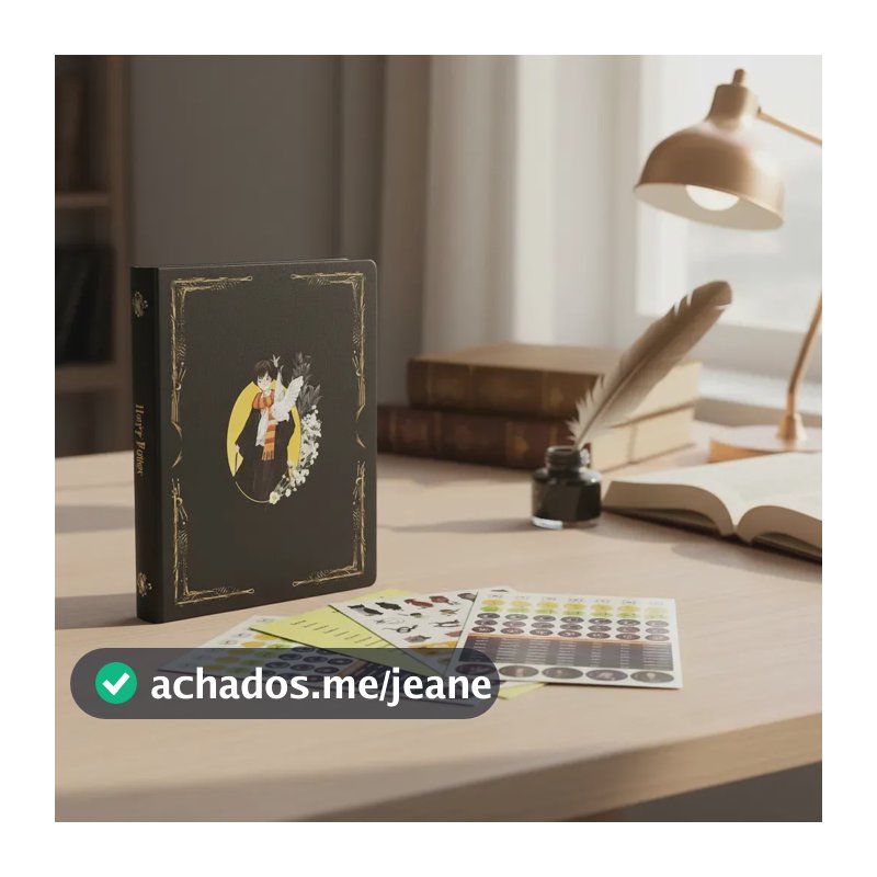 Caderno Agenda Planner Harry Potter Capa Dura Com Adesivos
