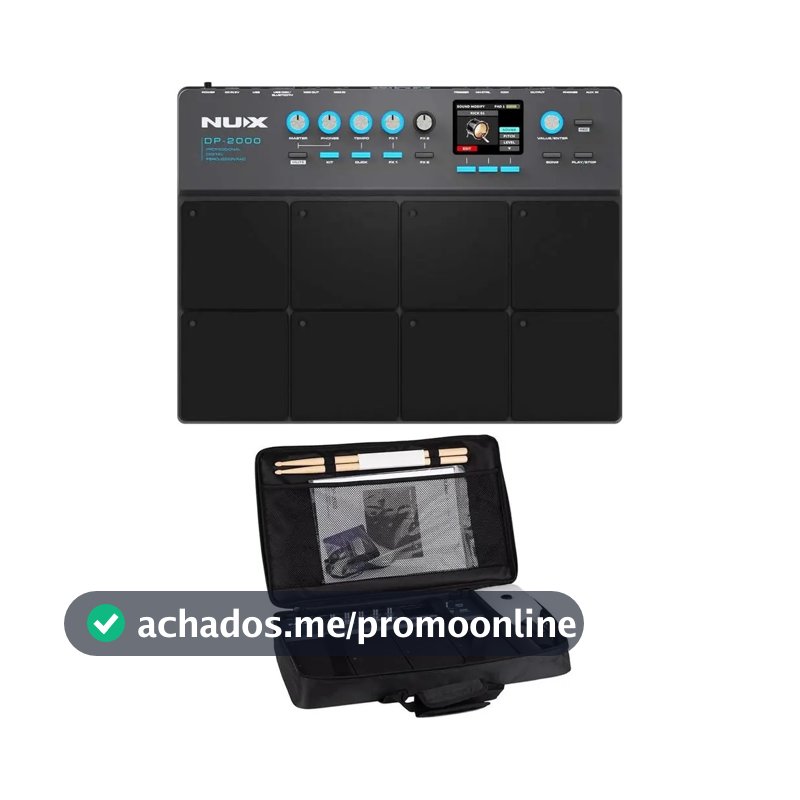 Pad De Efeitos Nux Dp2000 Percussion Pad Com Bag, Sampler