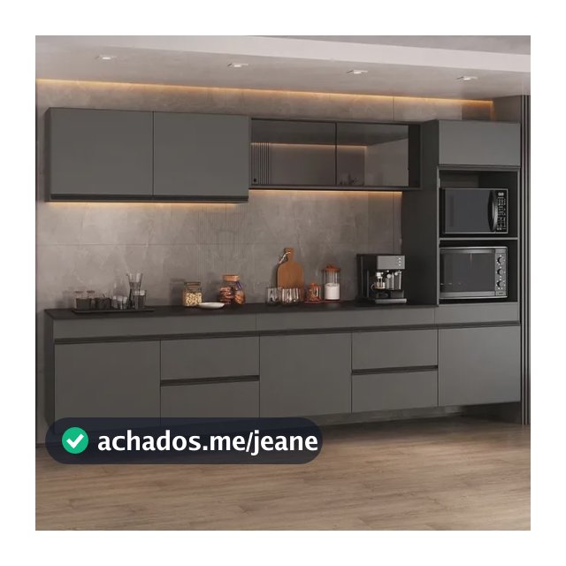 Cozinha Modulada Completa Suspensa 301,5cm Milano Multimóveis MP2413