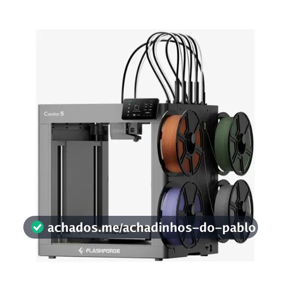 Impressora 3d Flashforge Creator 5 Multicolor Com 4 Bicos Cinza-escuro