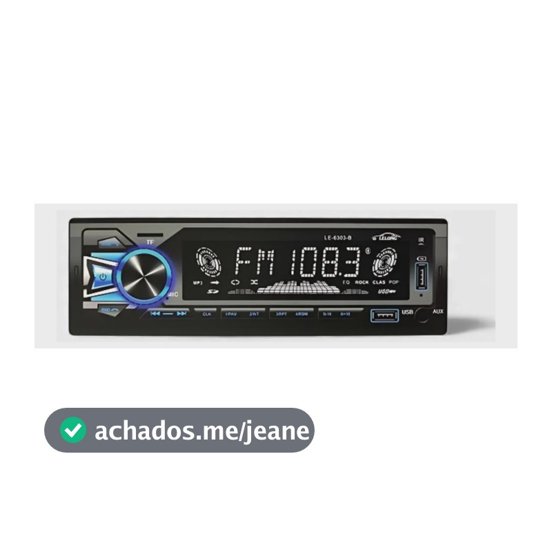 Som De Carro Tipo Pione E Soni Radio Com Bluetooth Led 7 Cor