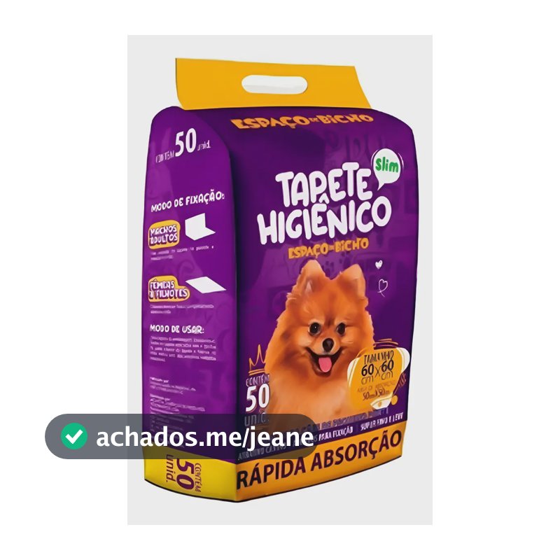 Tapete Higienico Espaço De Bicho 50 Unidades