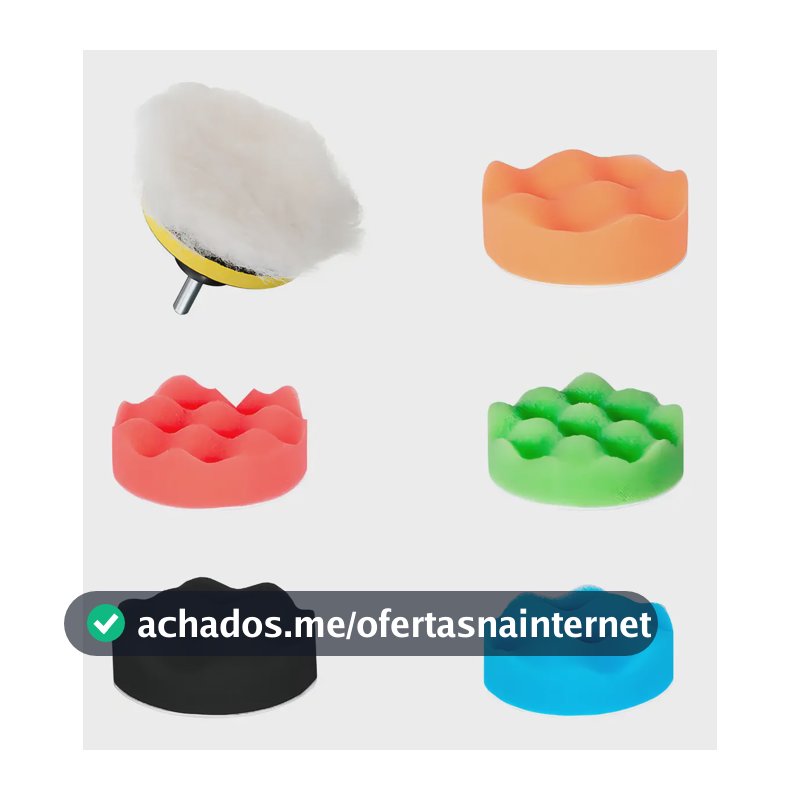 Kit de Polimento Automotivo JEX BEP-004 Boinas 7pçs 3 Polegadas