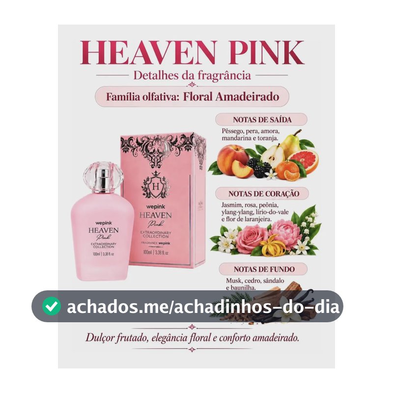 Heaven Pink Desodorante Colônia 100ml - Wepink