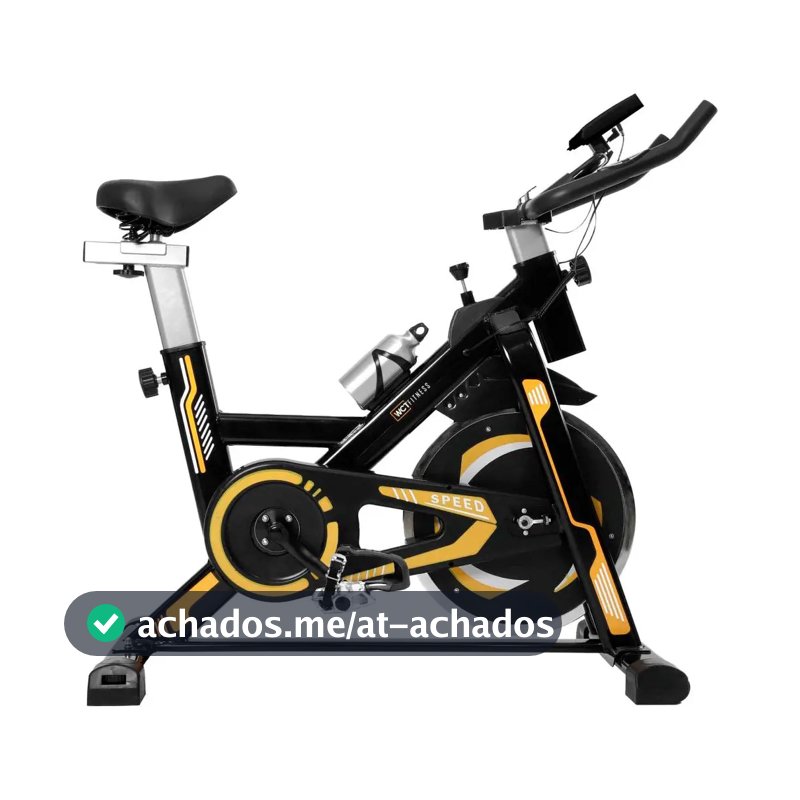 Bicicleta Spinning Com Roda De Inércia De 13kg Wct Fitness Original Cor Preto Preto/amarelo