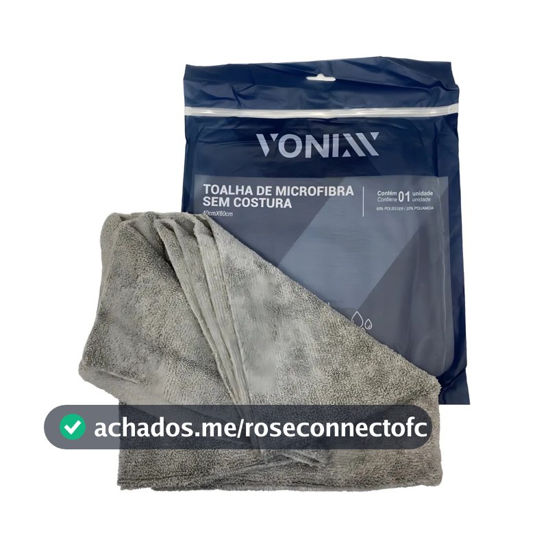 Toalha De Microfibra Sem Costura 350gsm 40x60 Vonixx