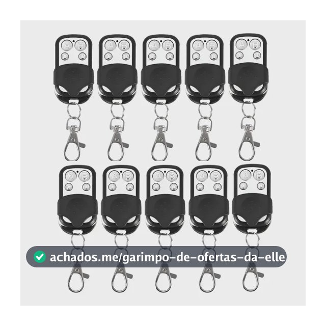 Controle Remoto Mini 433mhz 4 Botões Automotivo 10 Unidades