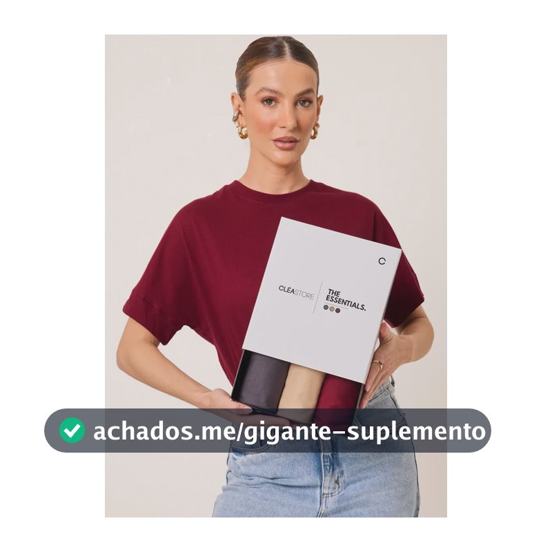 Kit 3 T-shirts Oversized Intense Algodão Cléa Store Chumbo/bege/vinho M