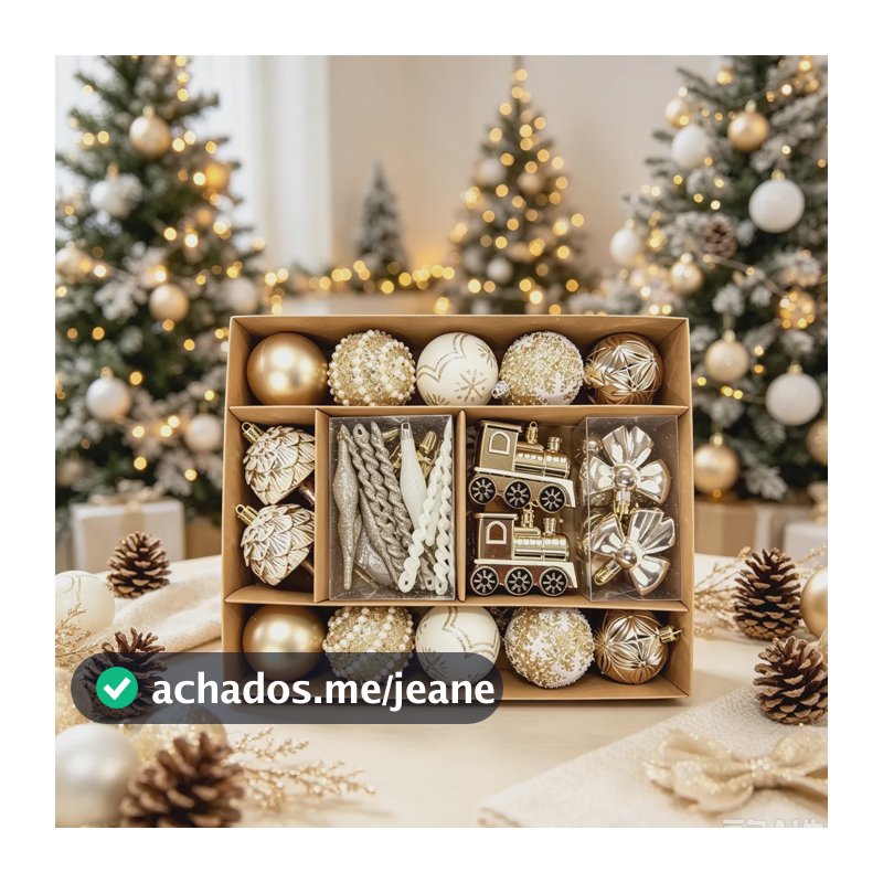 Kit 45 Bolas De Enfeites De Natal Decoração Natalina Árvore